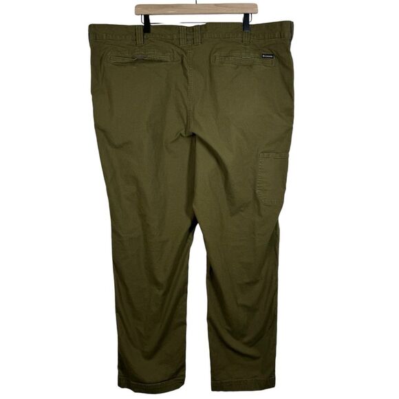 Columbia Men's Green Beige Flex ROC Canvas Cargo Utility Stretch Pants 48x32 - Picture 5 of 15